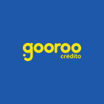 Logotipo da Gooroo Crédito sobre fundo azul